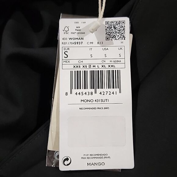 NWT Mango Wrap neckline jumpsuit Size Small - Picture 4 of 6